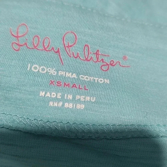 MINT! Lilly Pulitzer XS Blue Cassie Boatneck T-Shirt Dress Stretch Jersey Cotton - Picture 4 of 4